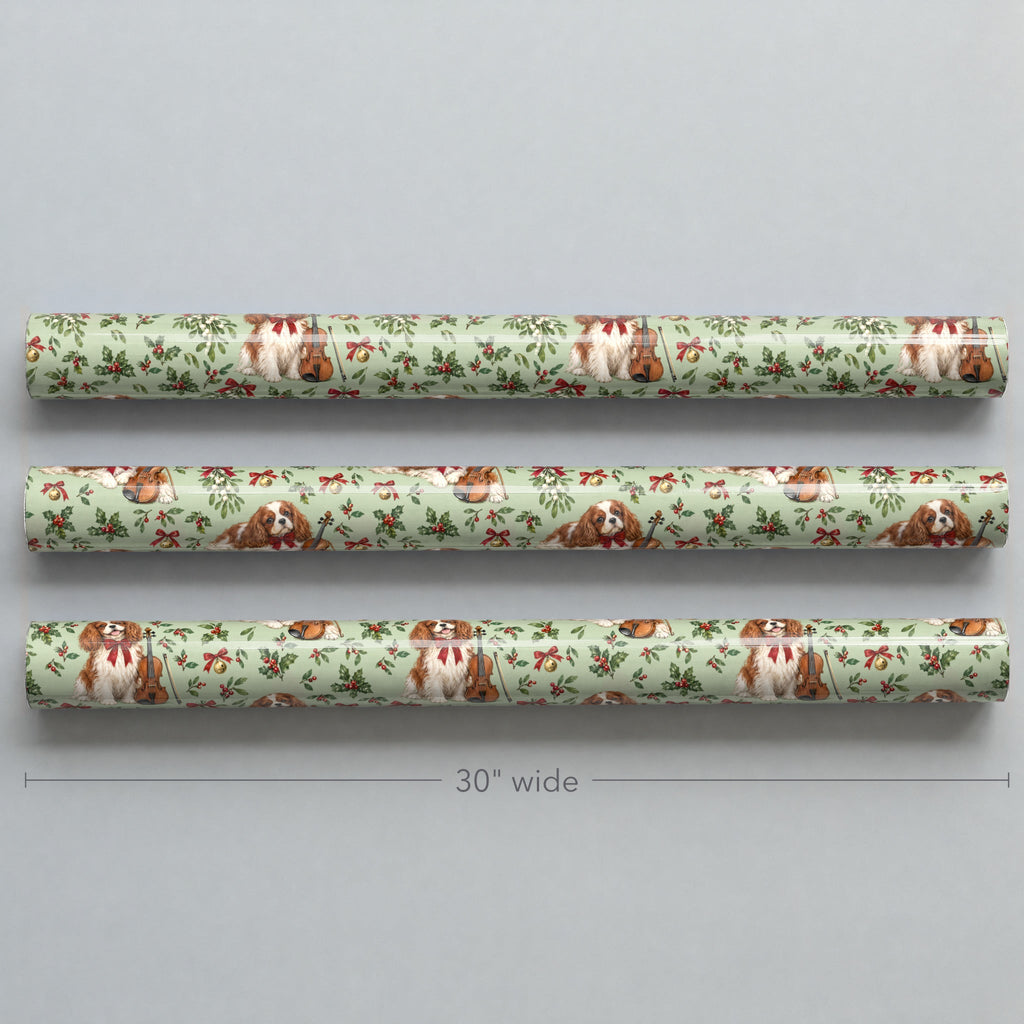 Cavalier Violin Christmas Wrapping Paper