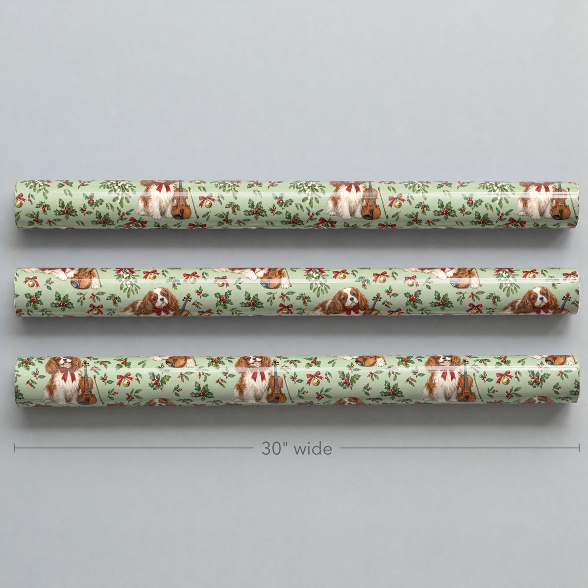 Cavalier Violin Christmas Wrapping Paper