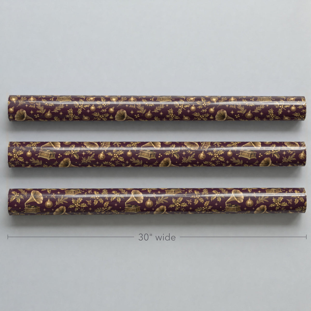 Golden Gramophone Victorian Wrapping Paper