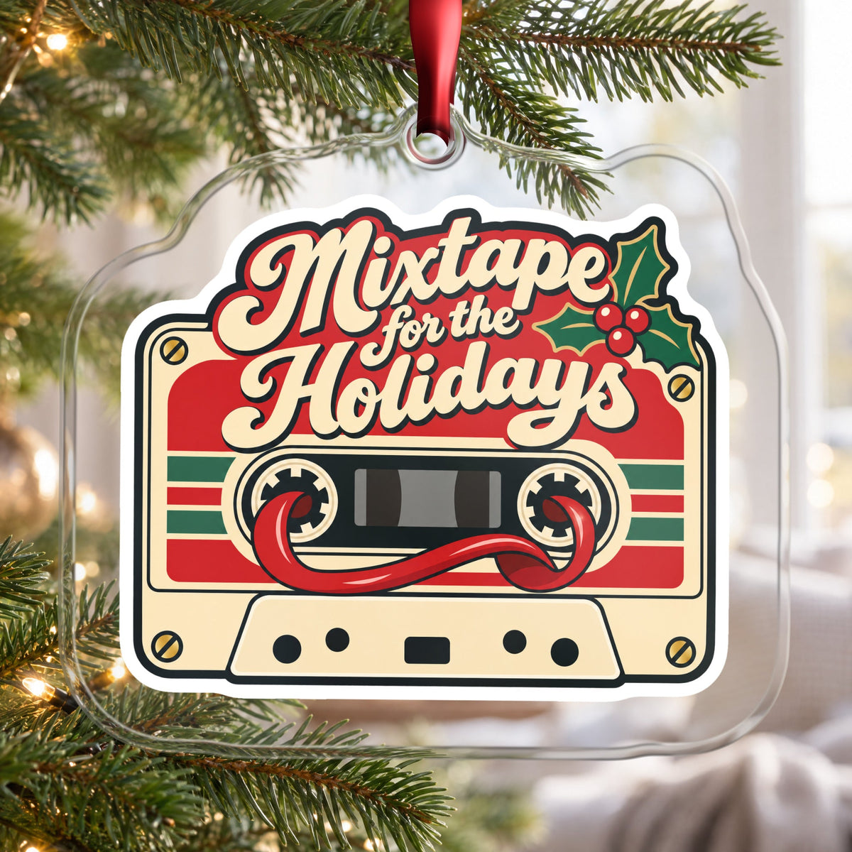 Mixtape for the Holidays Cassette Christmas Ornament