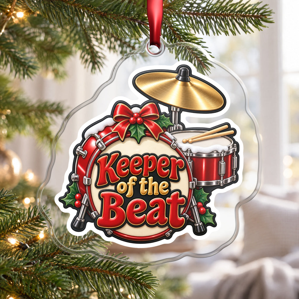 Keeper of the Beat Drum Kit Christmas Ornament