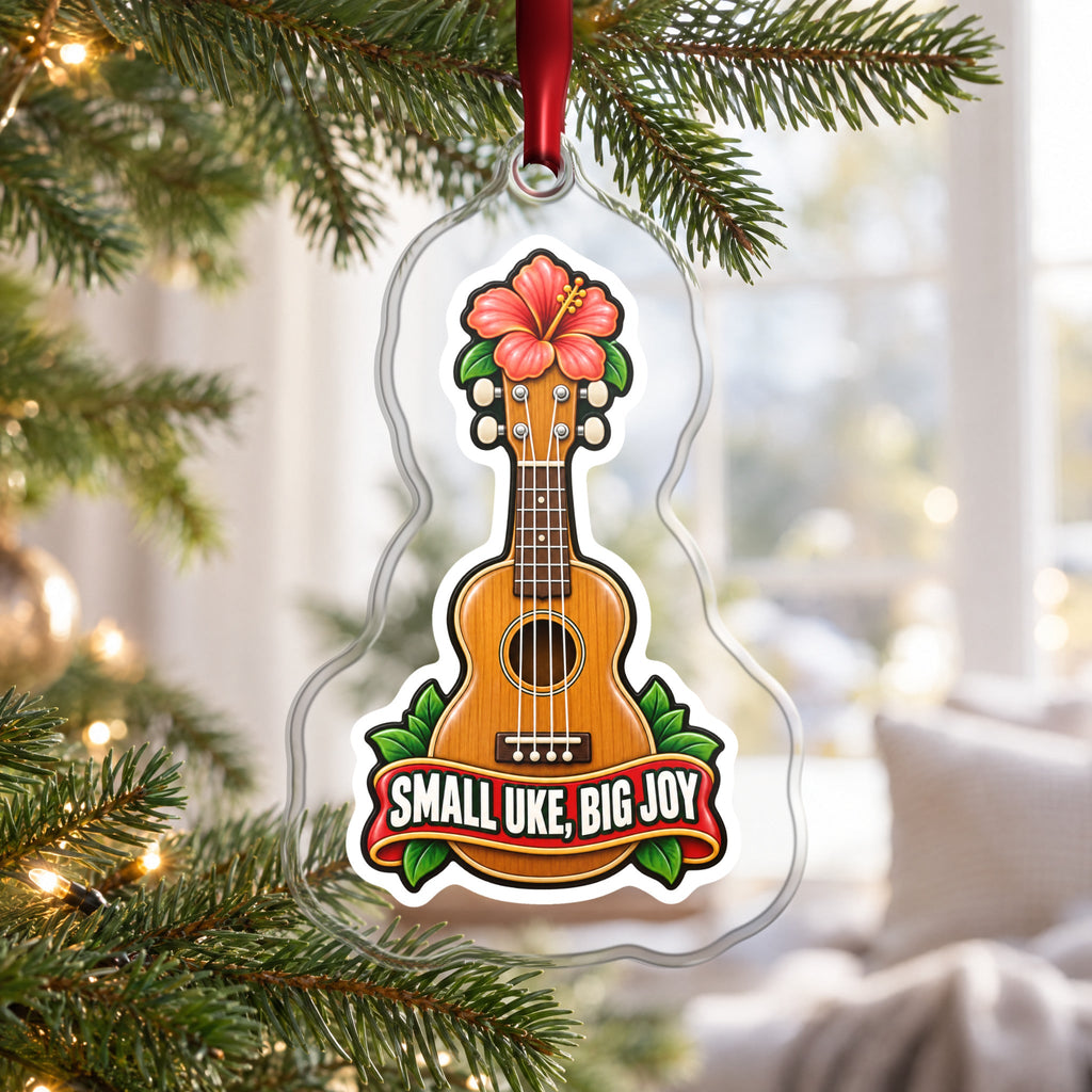 Small Uke, Big Joy Ukulele Christmas Ornament