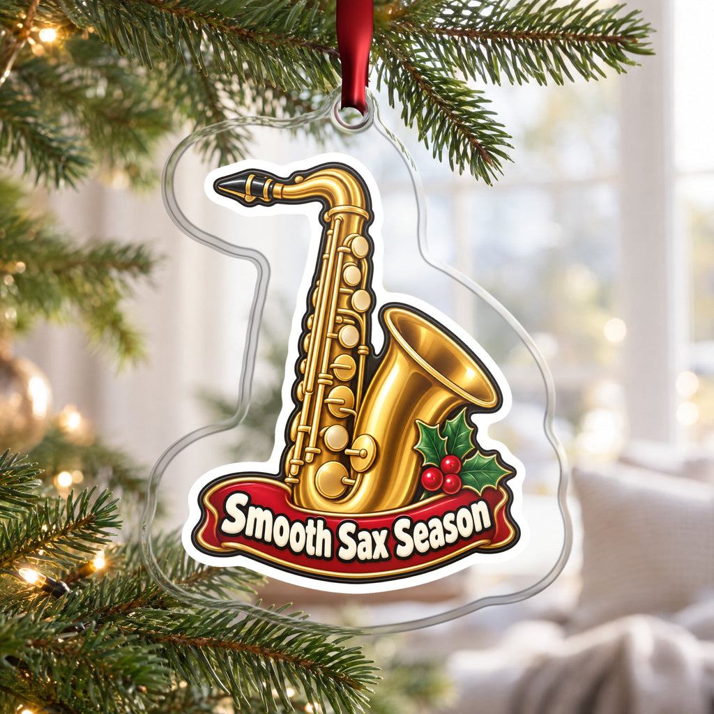 Smooth Sax Season Saxophone Christmas Ornament