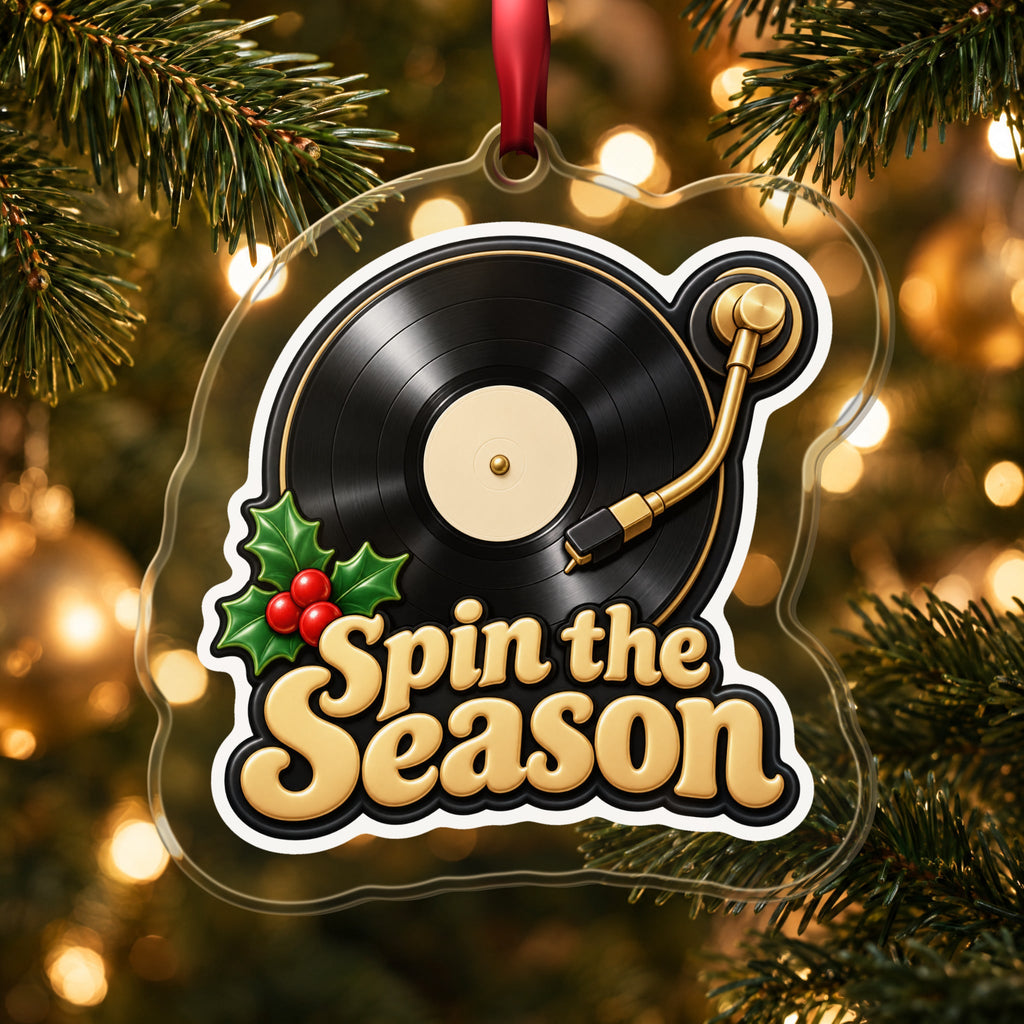 Spin the Season Vinyl Record Christmas Ornament