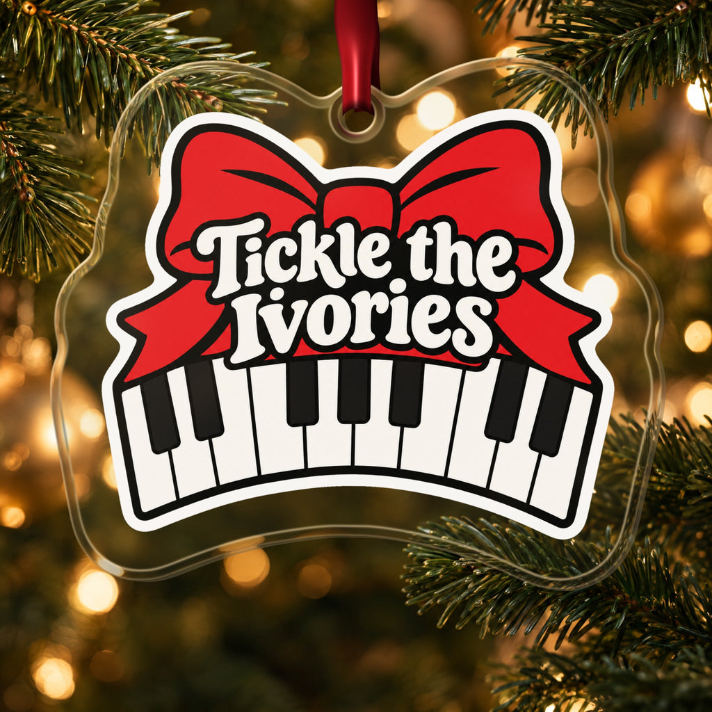 Tickle the Ivories Piano Keys Christmas Ornament