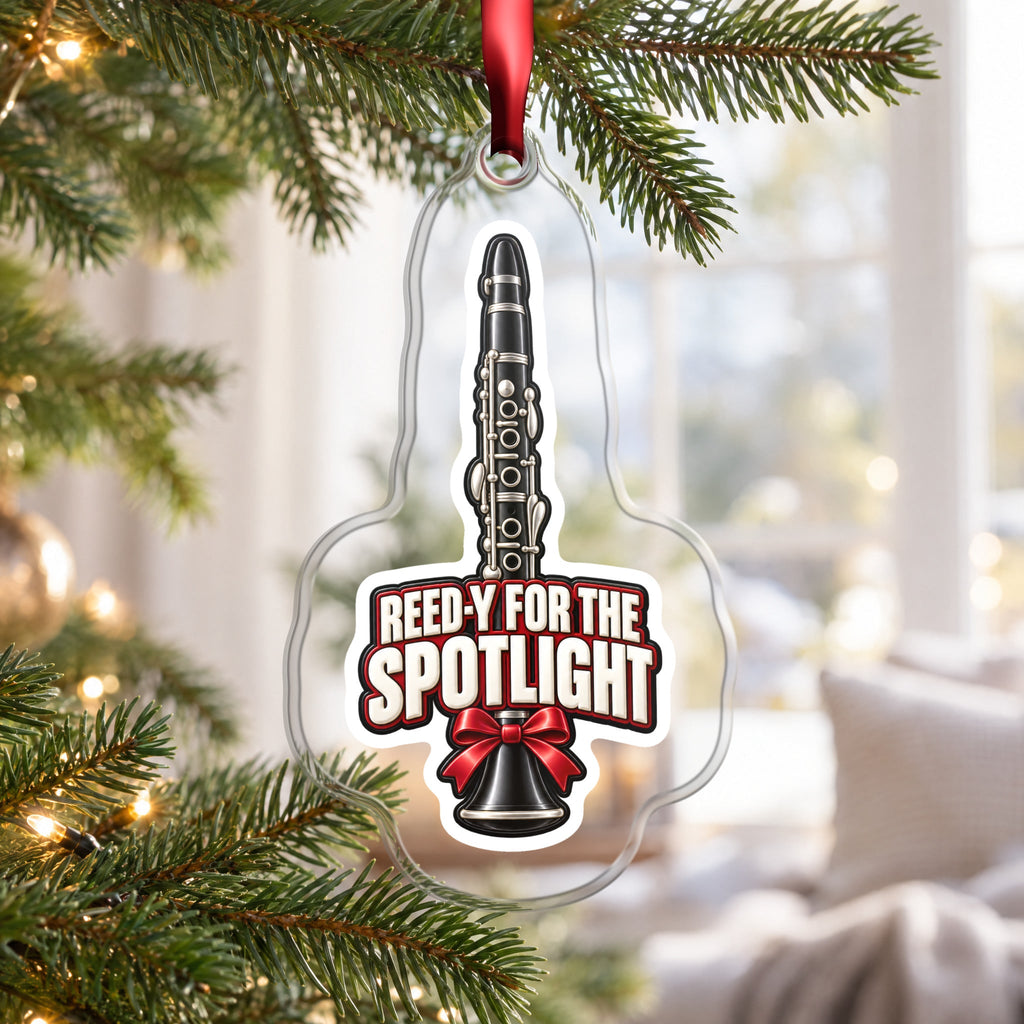 Reed-y for the Spotlight Clarinet Christmas Ornament