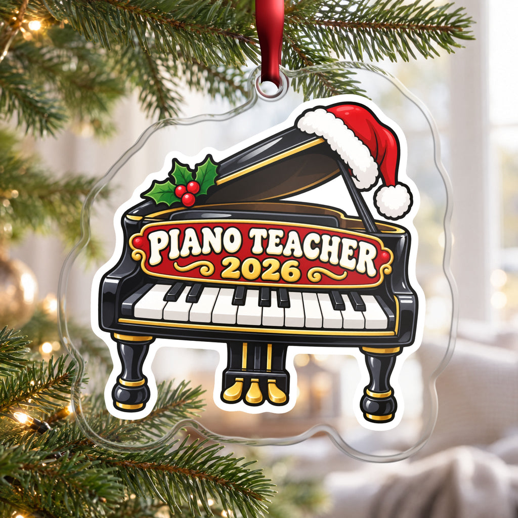 Piano Teacher 2026 Christmas Ornament