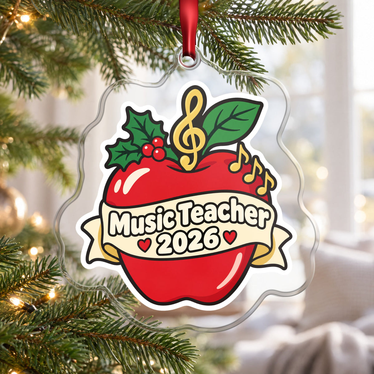 Music Teacher 2026 Christmas Ornament