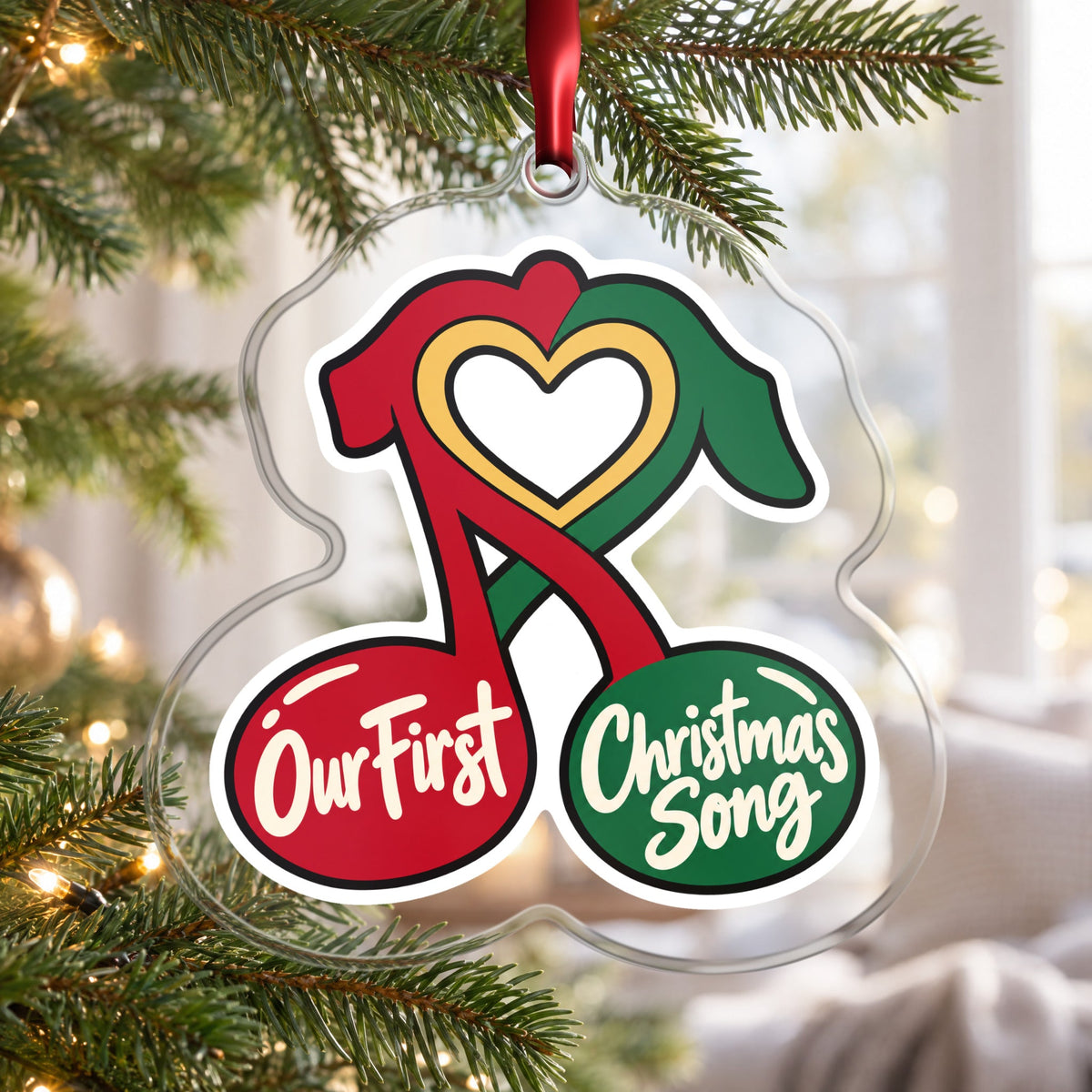 Our First Christmas Song Music Notes Ornament