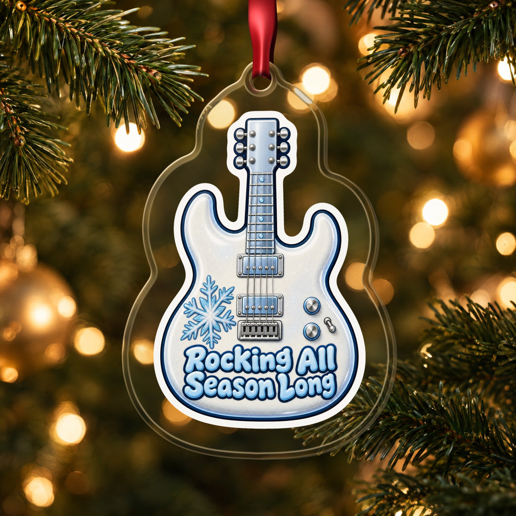 Rocking All Season Electric Guitar Christmas Ornament