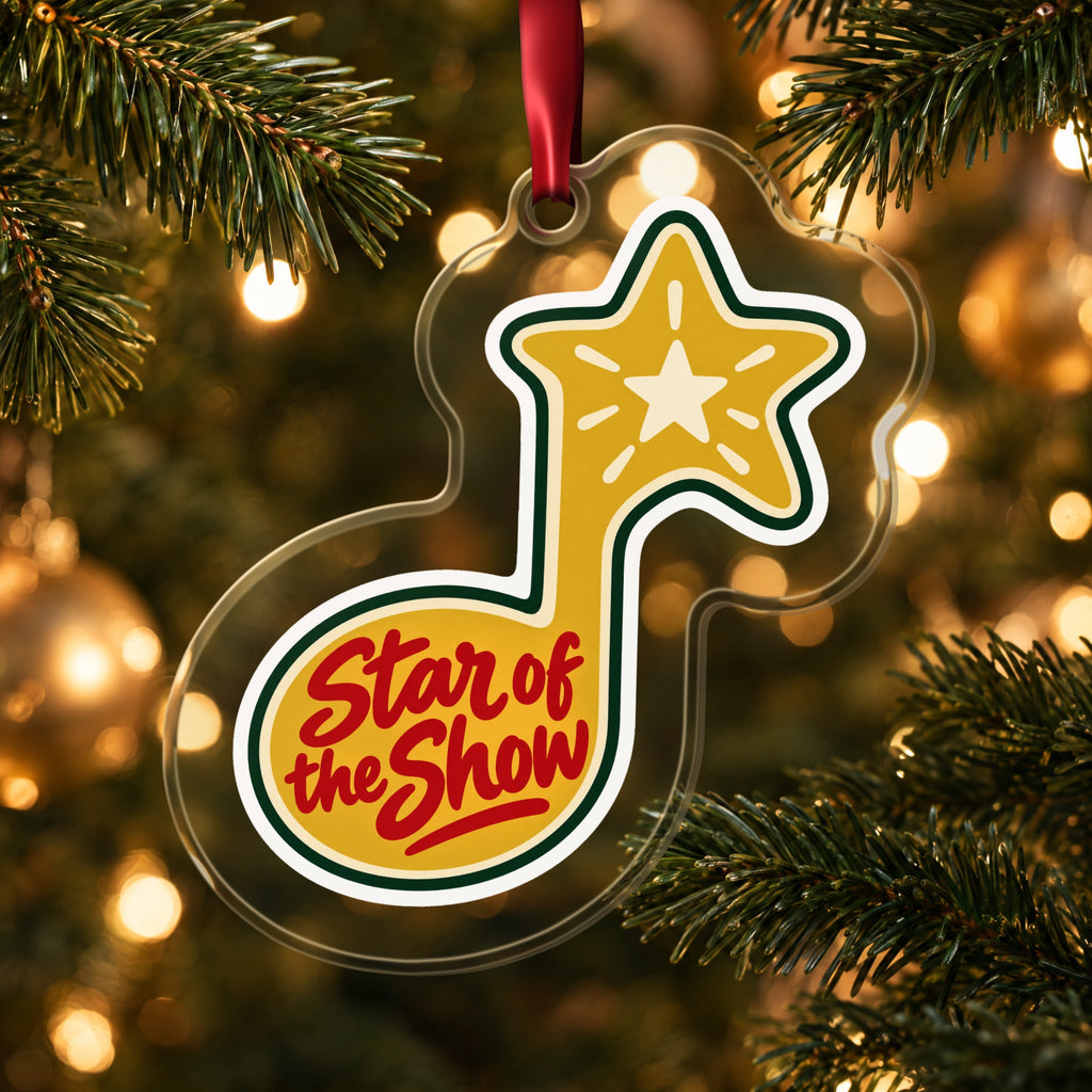 Star of the Show Music Note Christmas Ornament