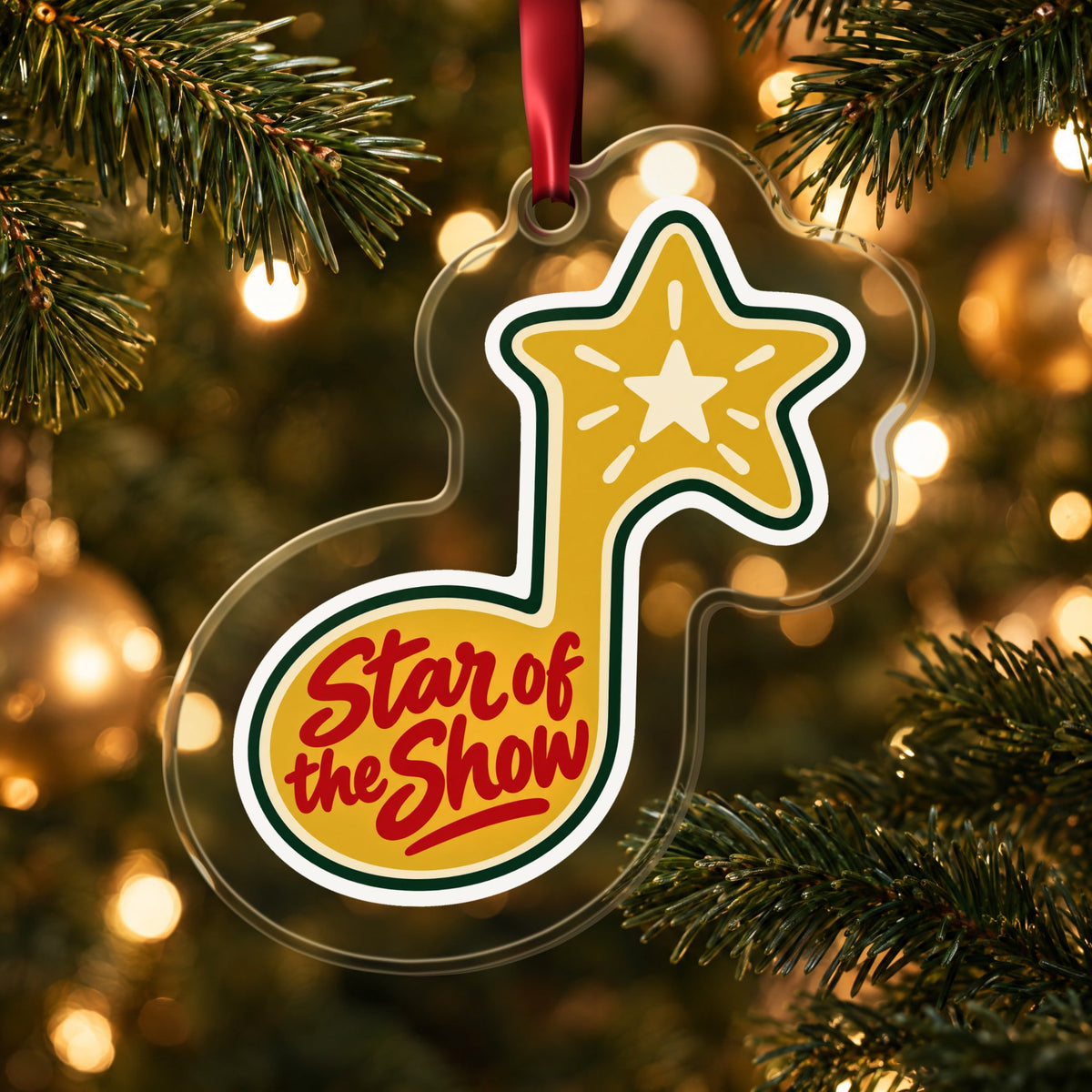 Star of the Show Music Note Christmas Ornament