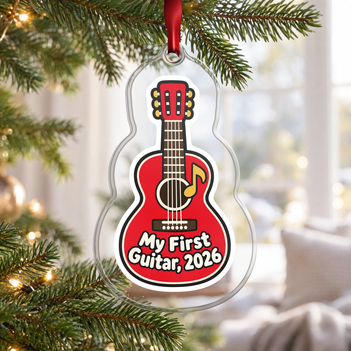 My First Guitar 2026 Christmas Ornament