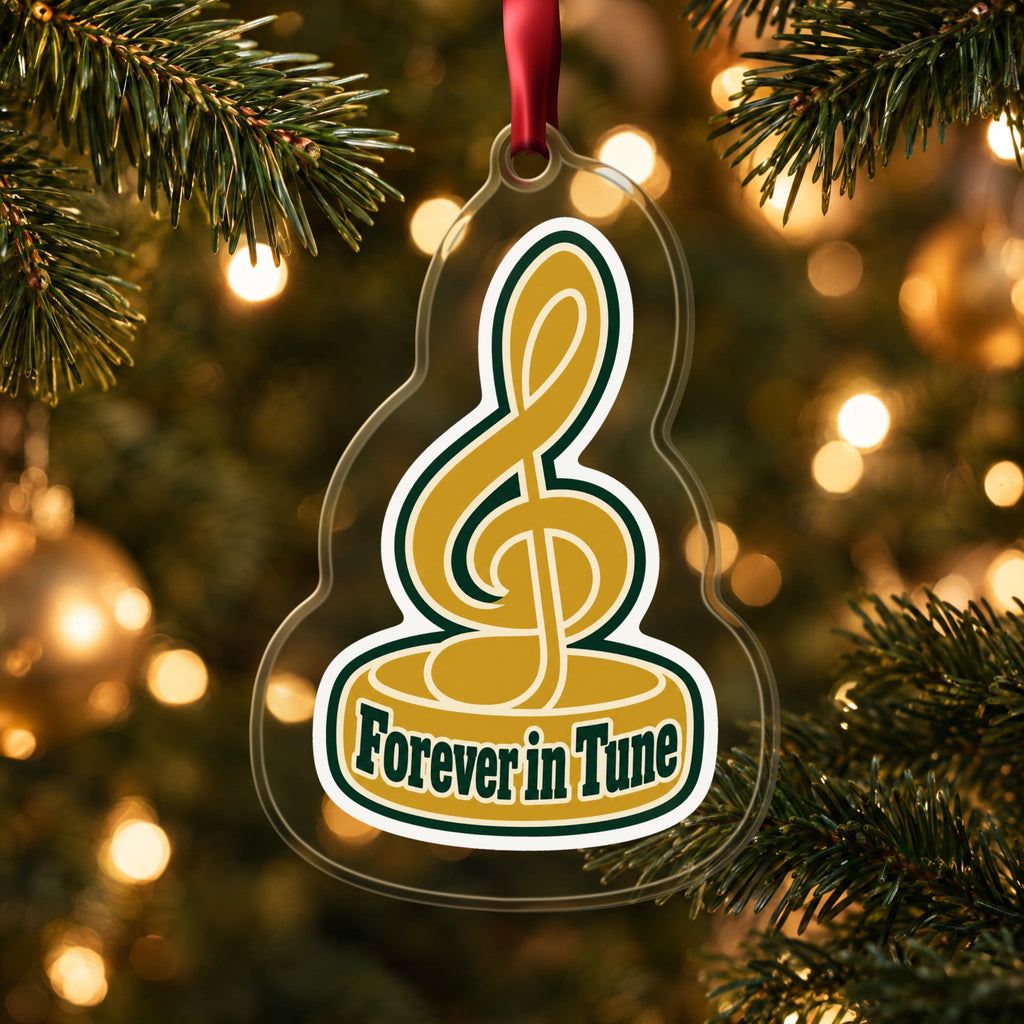 Forever in Tune Treble Clef Christmas Ornament