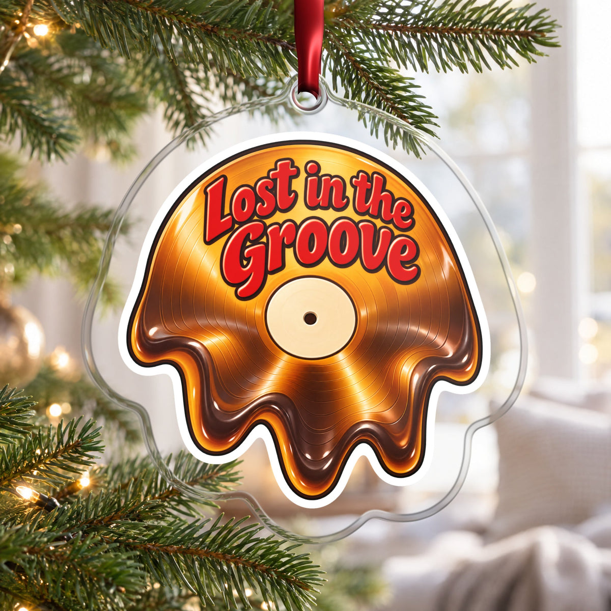 Lost in the Groove Melting Vinyl Christmas Ornament