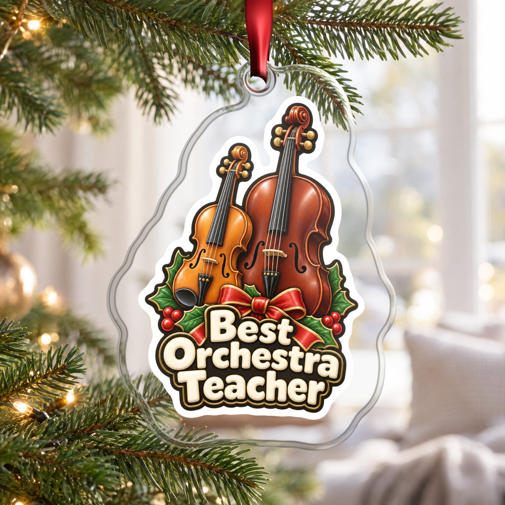 Best Orchestra Teacher Christmas Ornament
