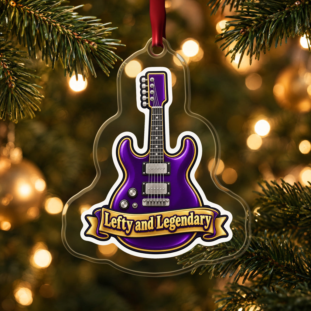 Lefty and Legendary Electric Guitar Christmas Ornament