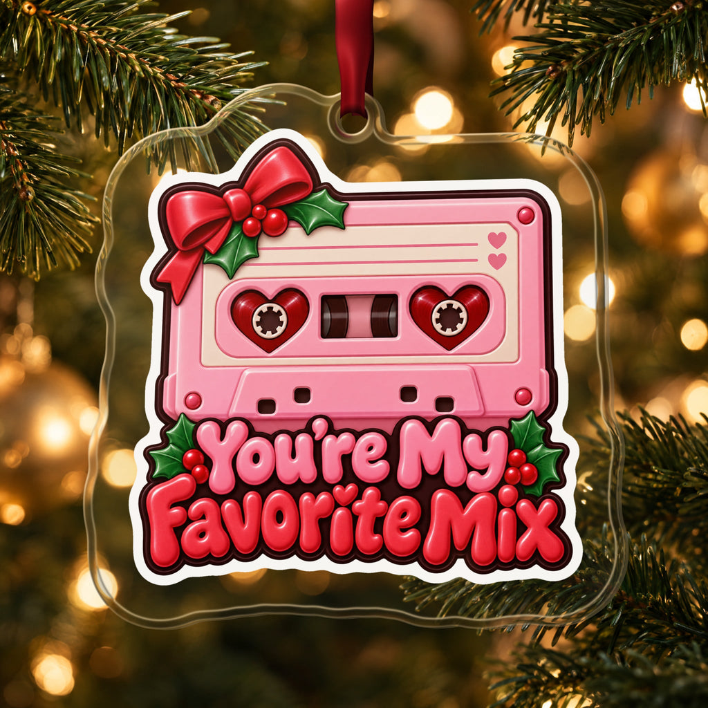 You're My Favorite Mix Cassette Christmas Ornament