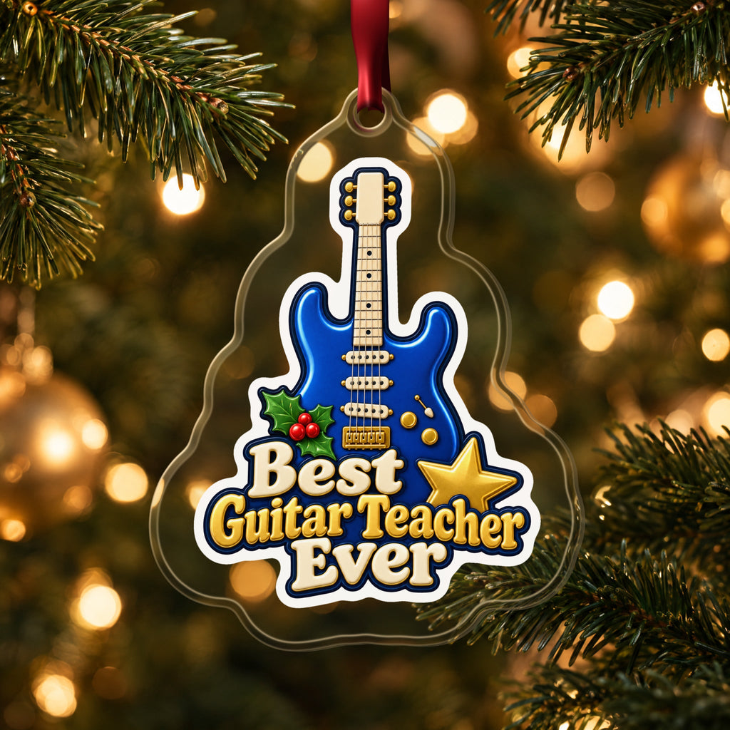 Best Guitar Teacher Ever Christmas Ornament