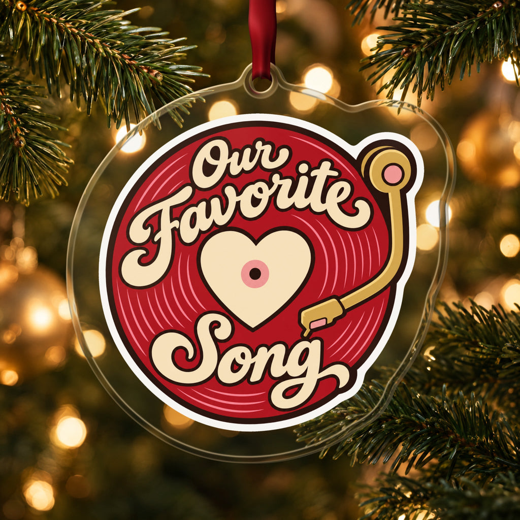 Our Favorite Song Vinyl Record Christmas Ornament