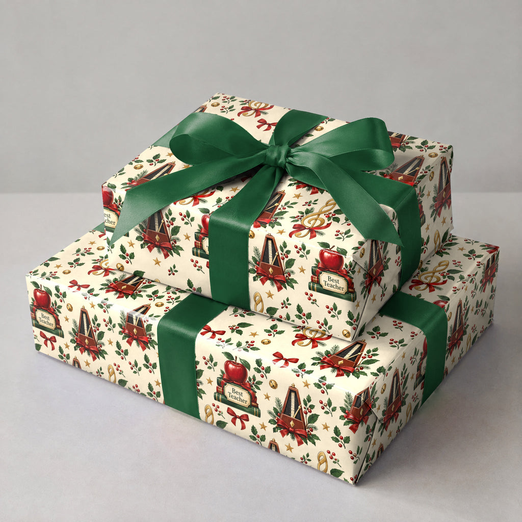 Music Teacher's Holiday Desk Wrapping Paper