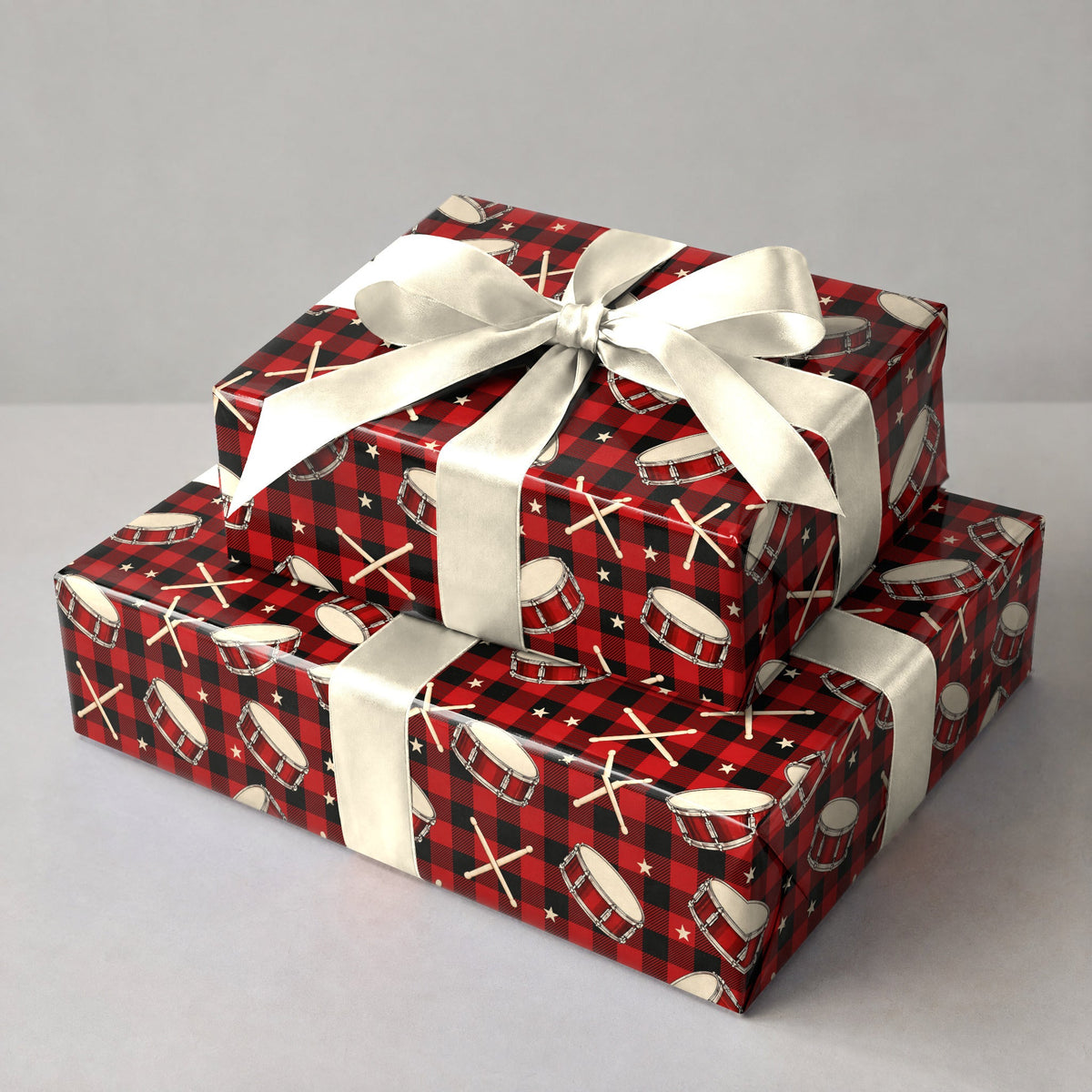 Buffalo Plaid Drumsticks Wrapping Paper