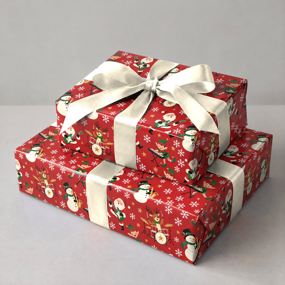 Santa's Band Christmas Wrapping Paper