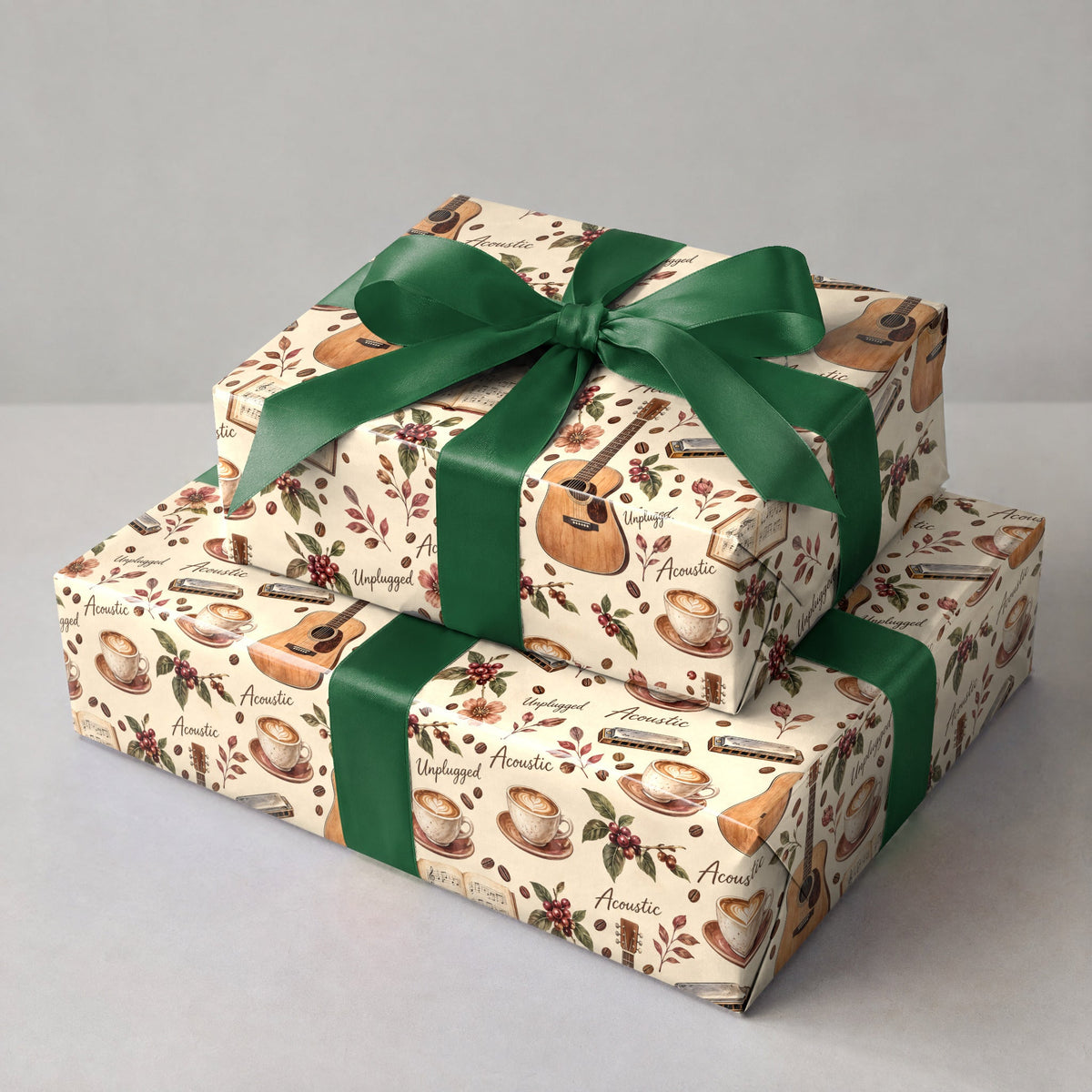 Acoustic Indie Coffeehouse Wrapping Paper