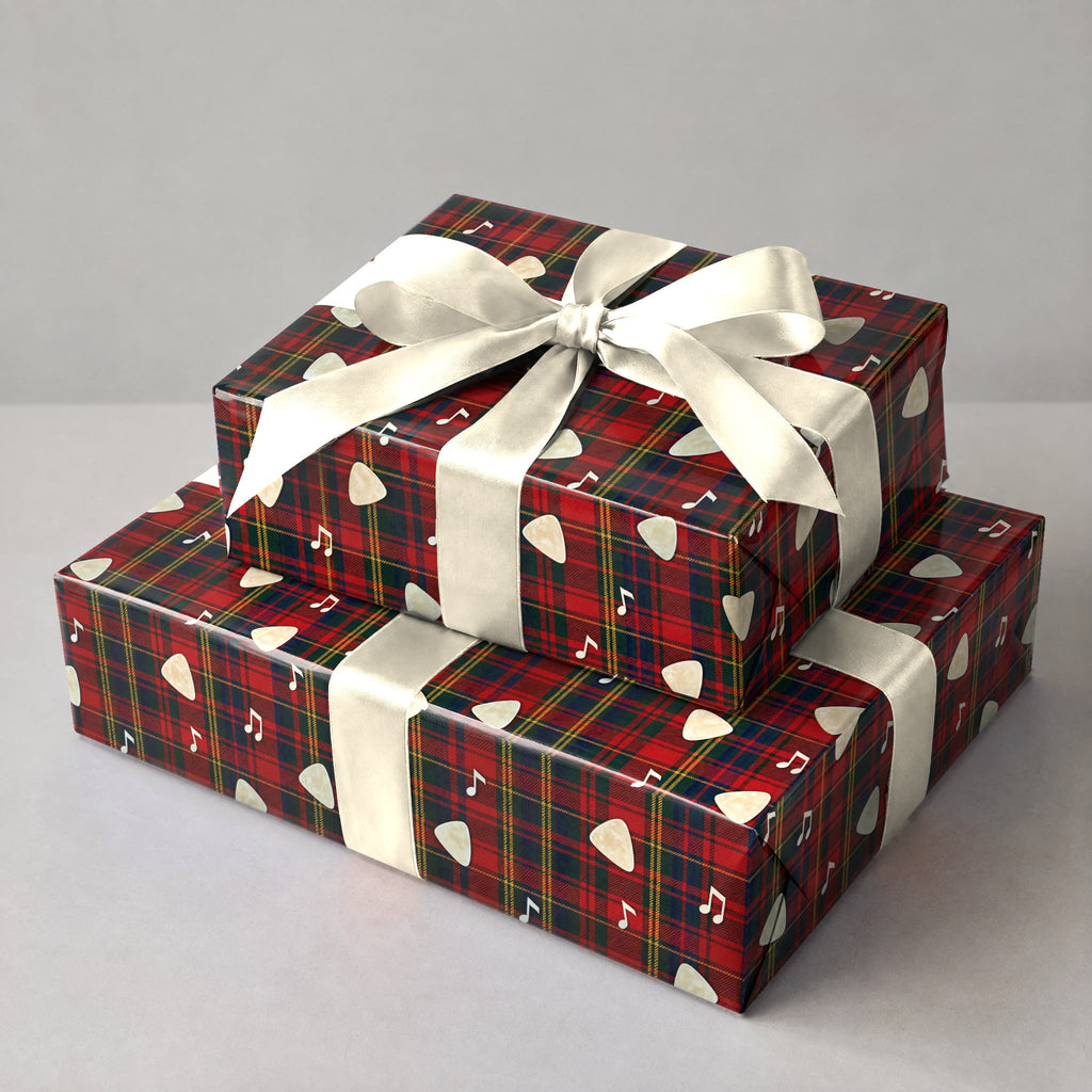 Rock and Roll Tartan Wrapping Paper