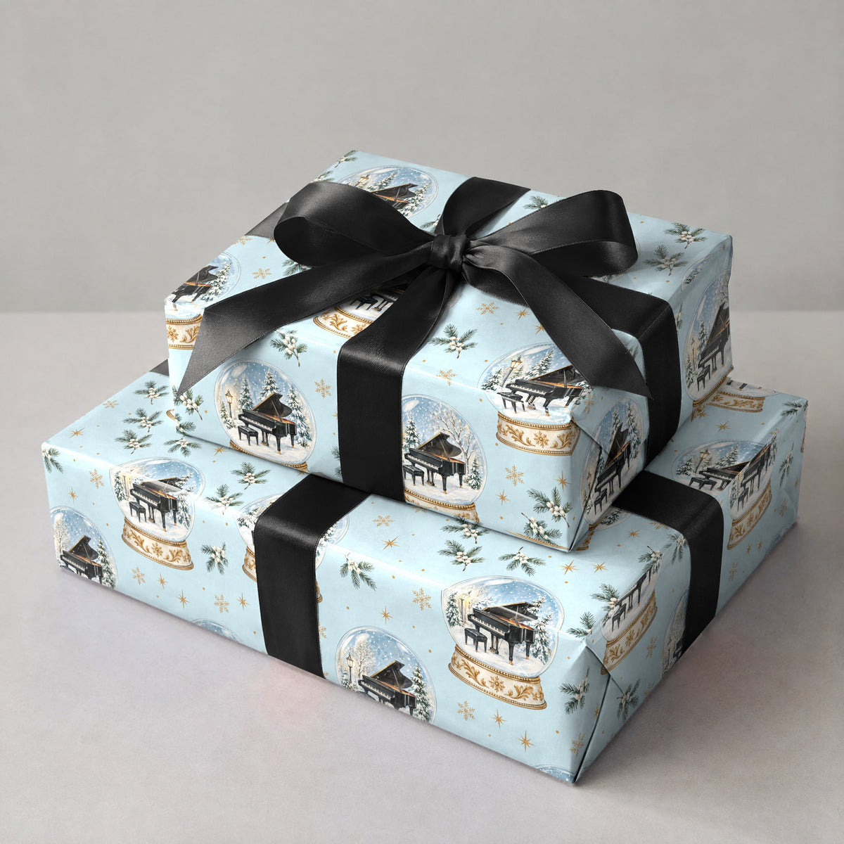 Grand Piano Snowglobe Wrapping Paper