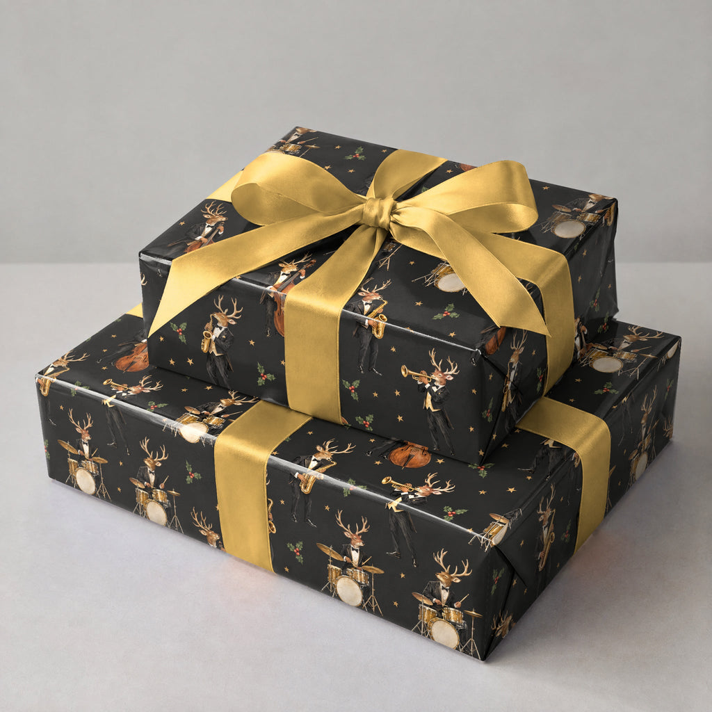 Reindeer Jazz Quartet Wrapping Paper