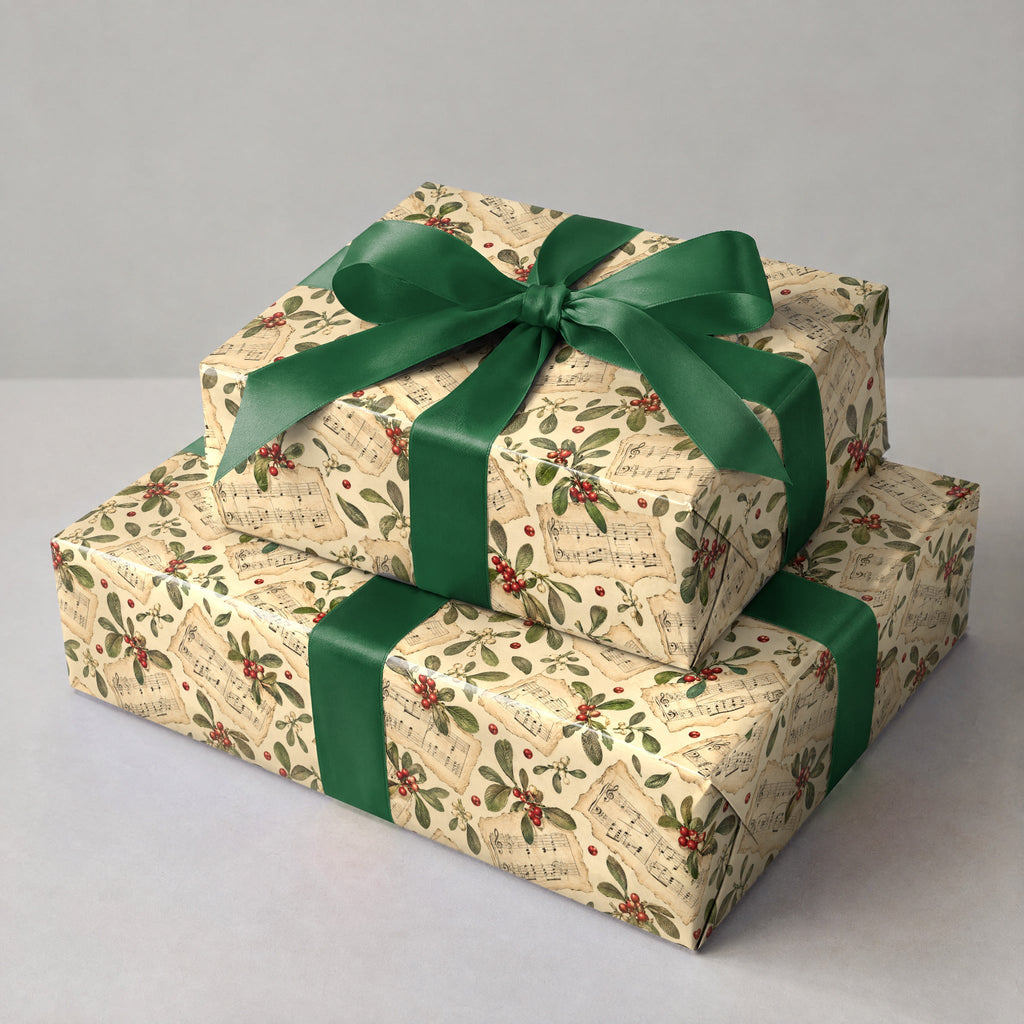 Sheet Music Mistletoe Wrapping Paper
