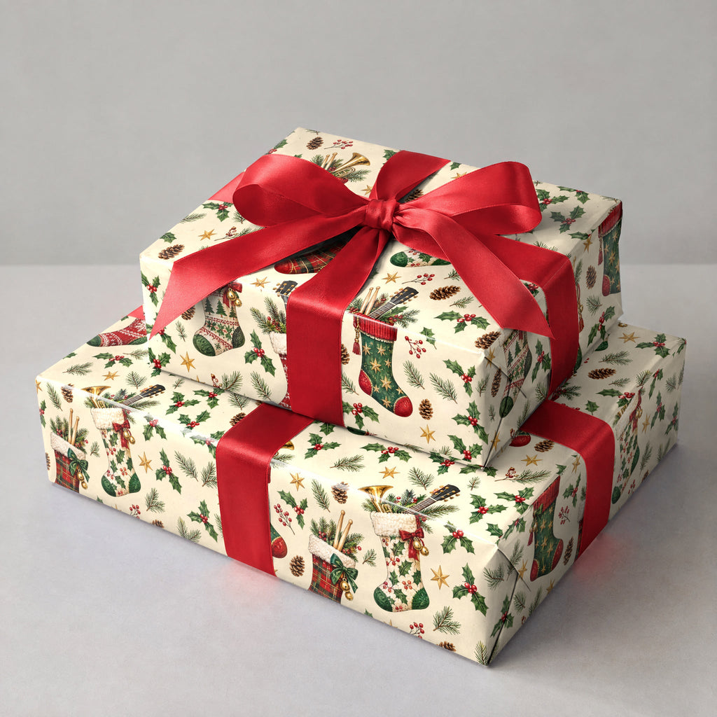 Stocking Full of Instruments Wrapping Paper
