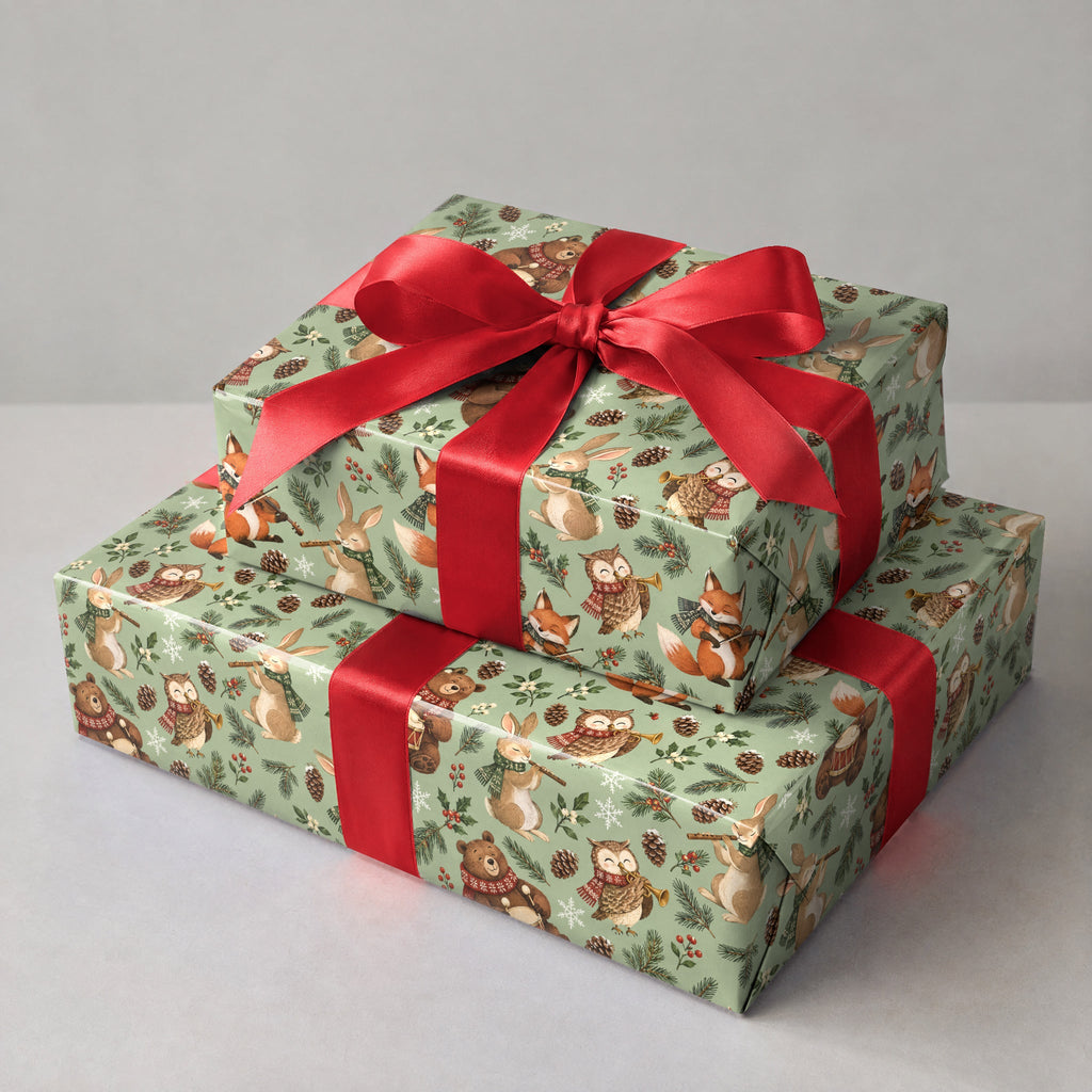 Woodland Winter Band Wrapping Paper