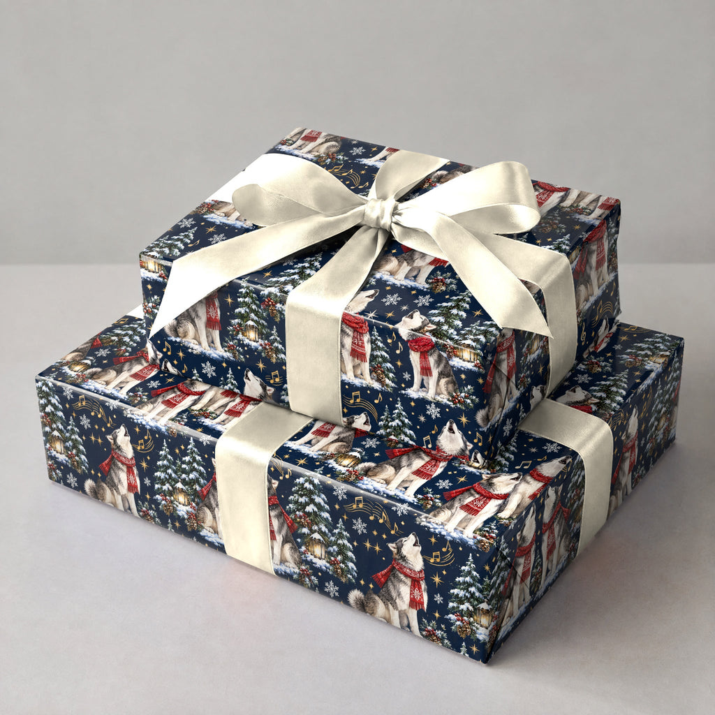 Husky Holiday Choir Wrapping Paper