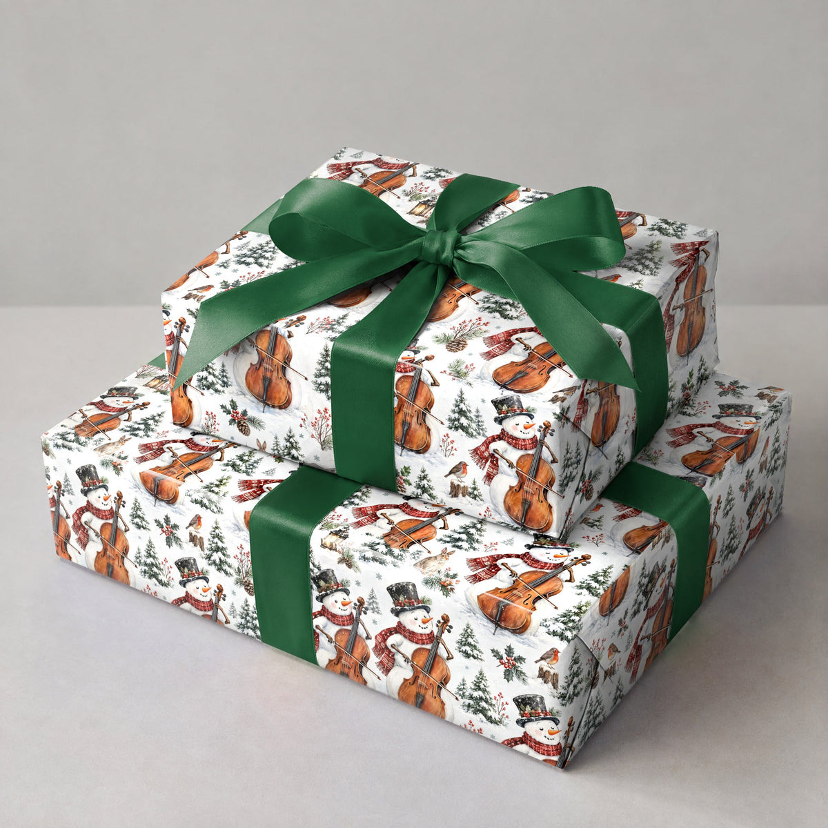 Snowman Cello Serenade Wrapping Paper