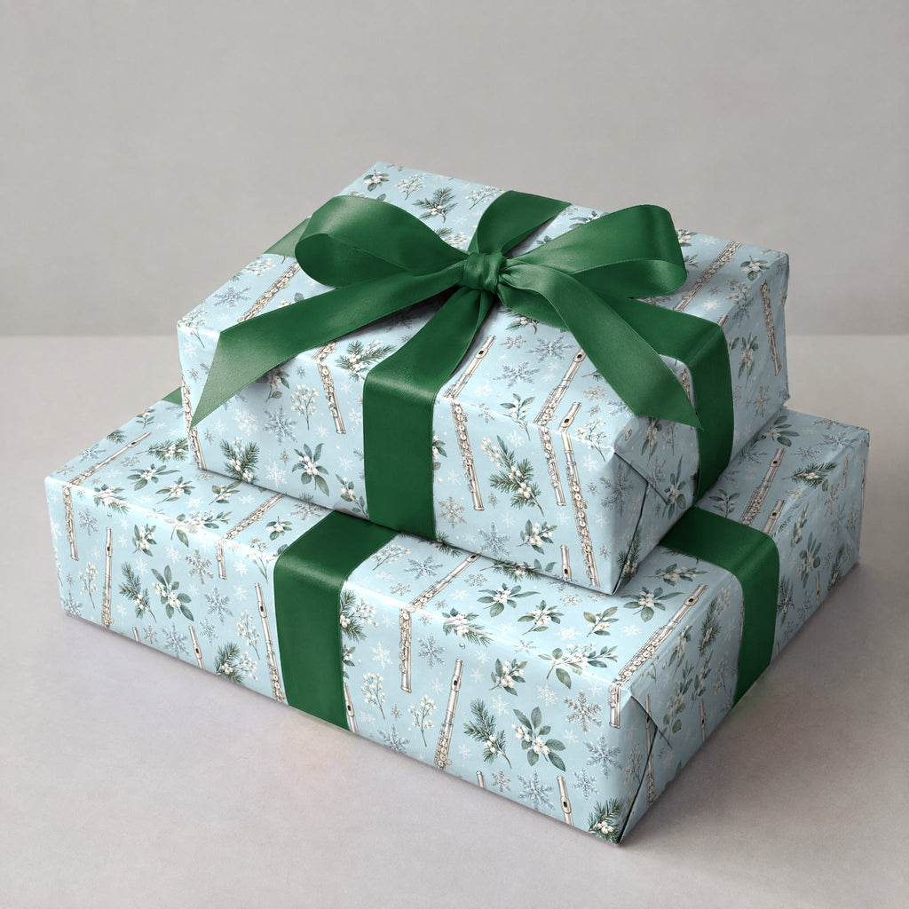 Flurries and Flutes Wrapping Paper