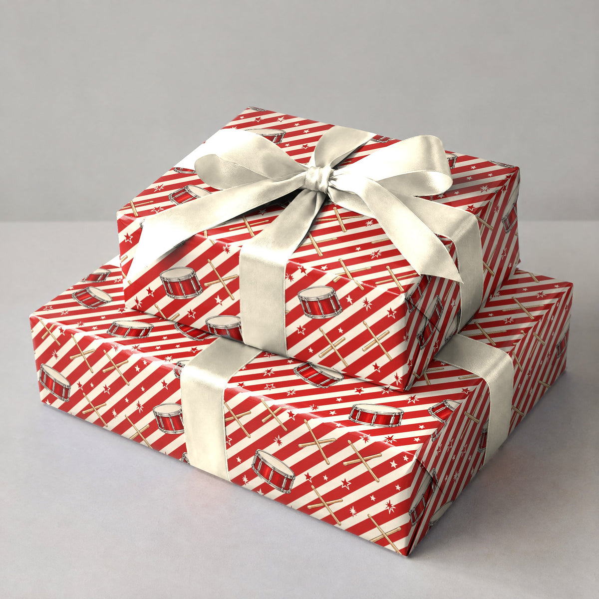 Peppermint Drumstick Stripe Wrapping Paper