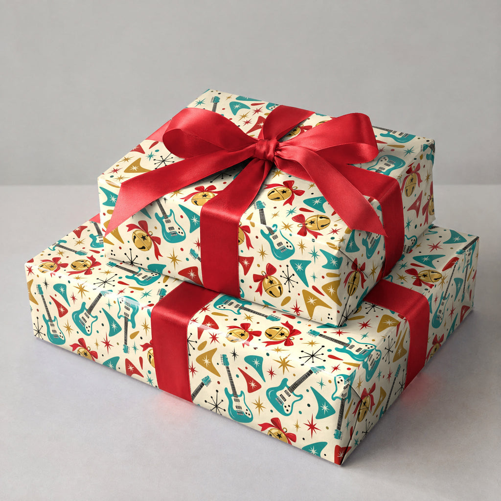 Jingle Bell Rock Retro Wrapping Paper