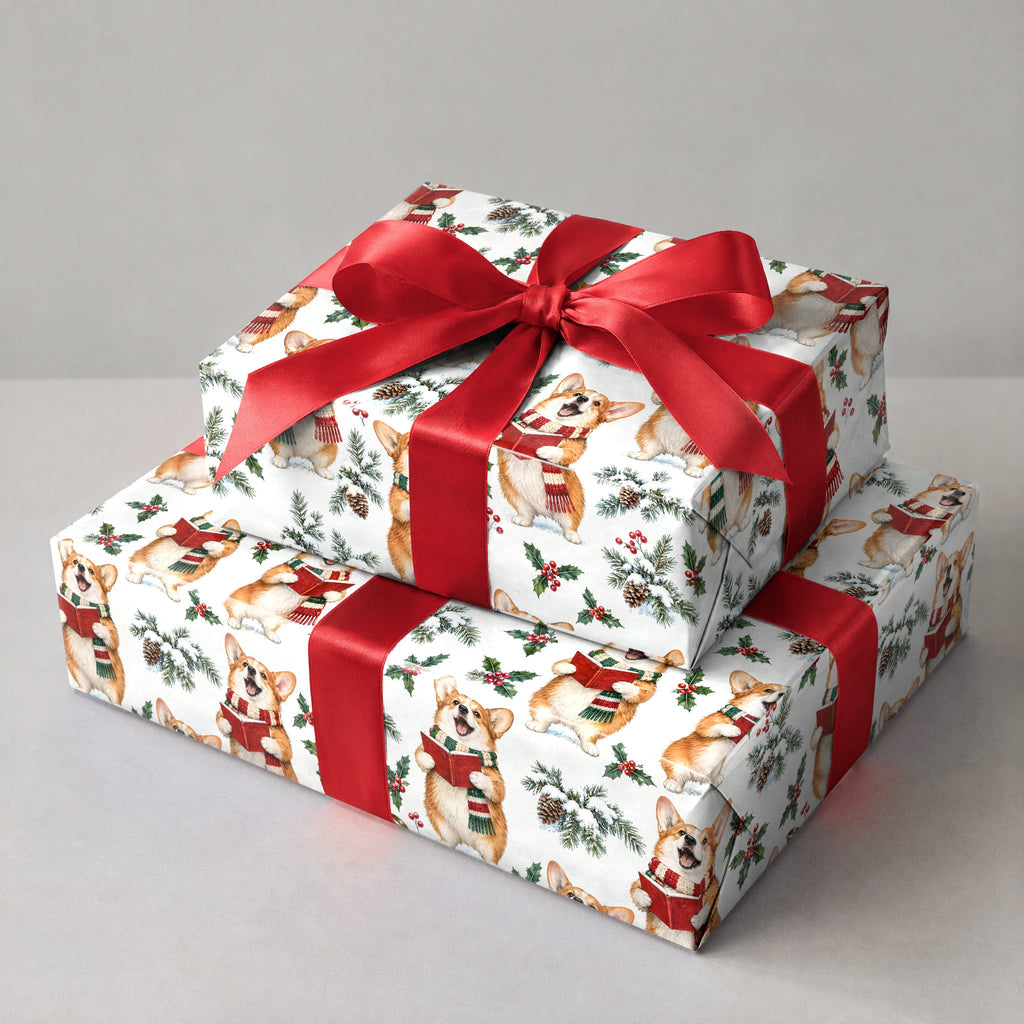 Corgi Carolers Wrapping Paper
