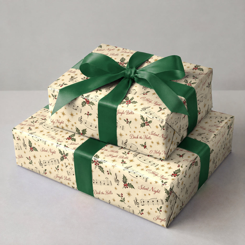 Christmas Carol Sheet Music Wrapping Paper