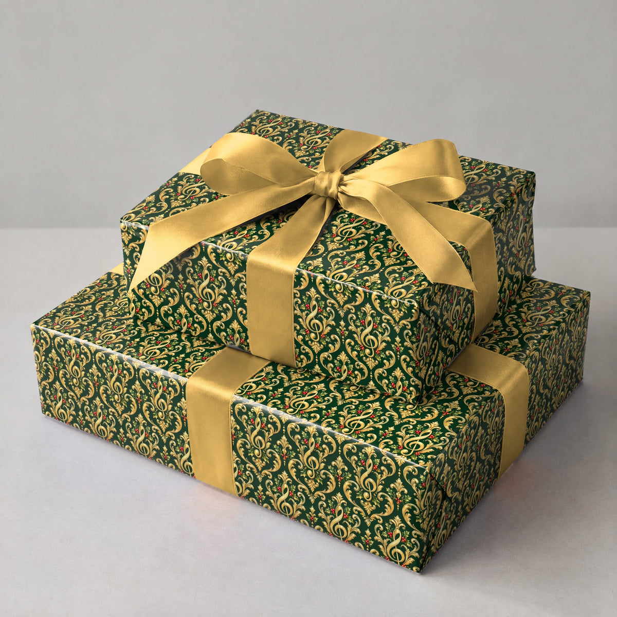 Gilded Treble Damask Wrapping Paper