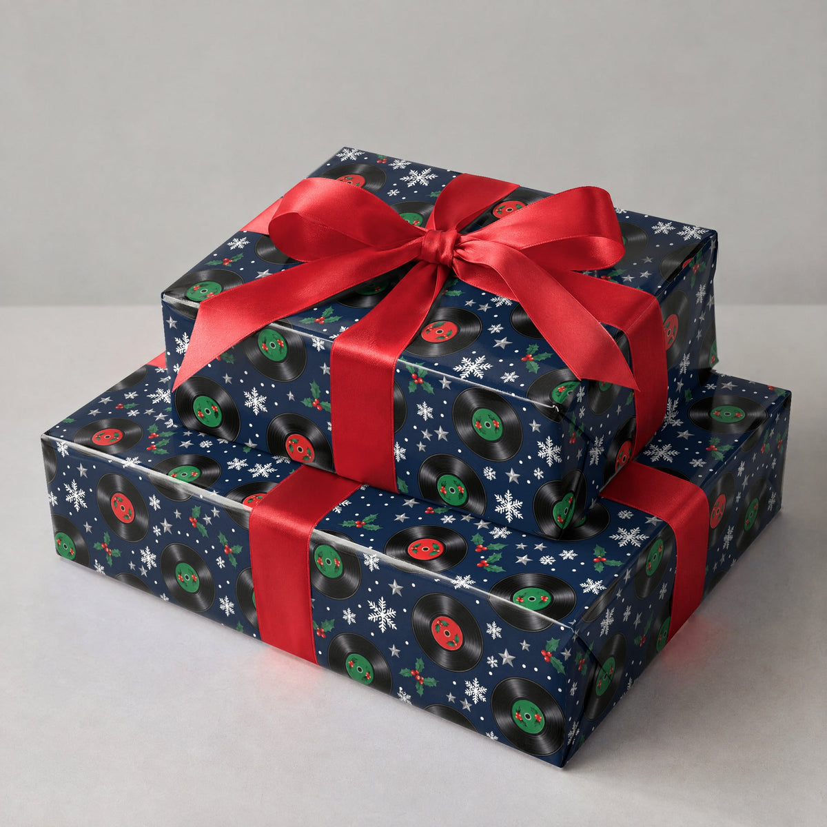 Vinyl Snowfall Christmas Wrapping Paper