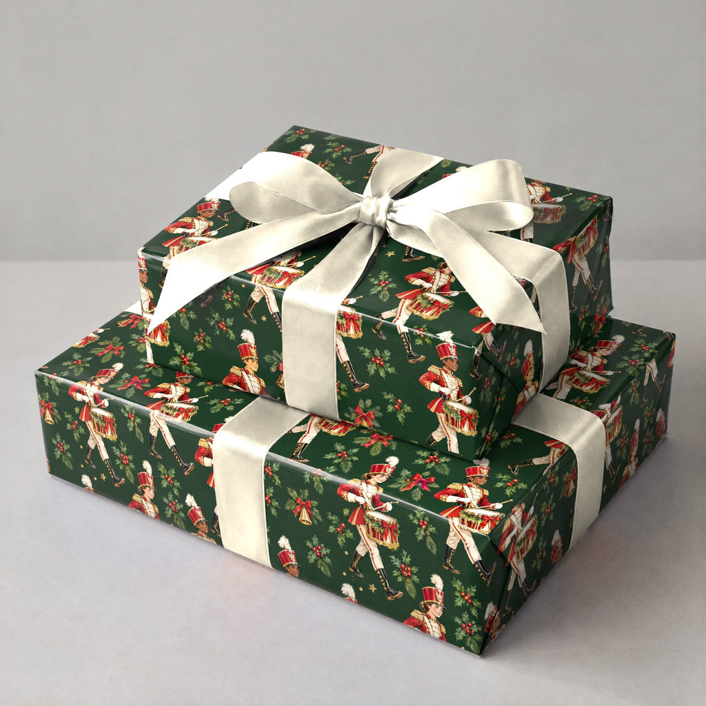 Tinsel Drumline March Wrapping Paper