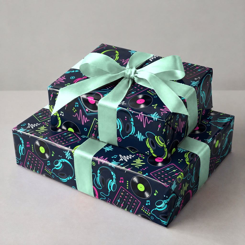 DJ Headphones Wrapping Paper