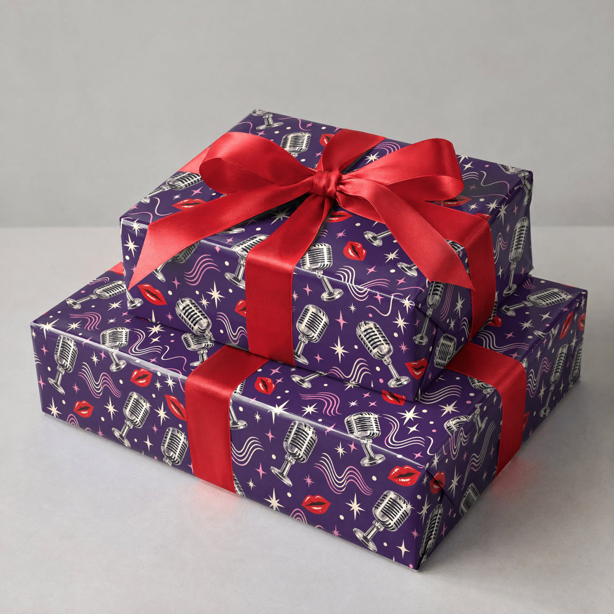 Retro Microphone Wrapping Paper