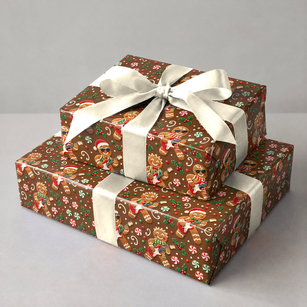 Gingerbread Rockstar Wrapping Paper