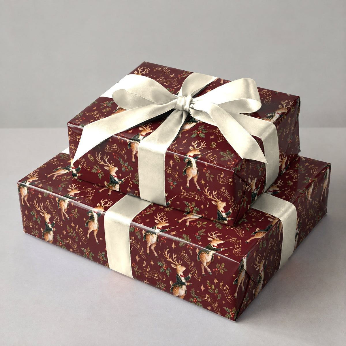 Reindeer Conductor Wrapping Paper