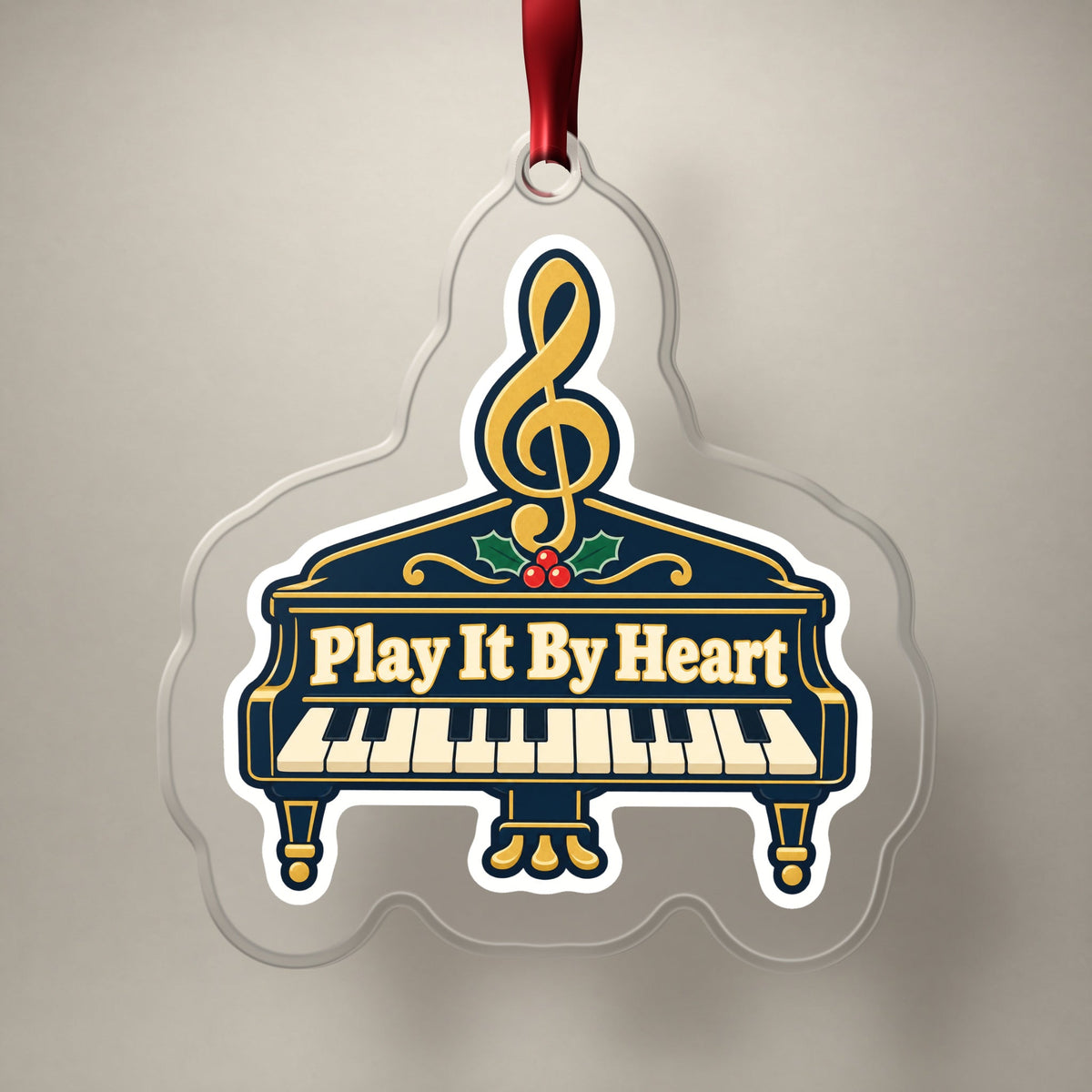 Play It By Heart Grand Piano Christmas Ornament