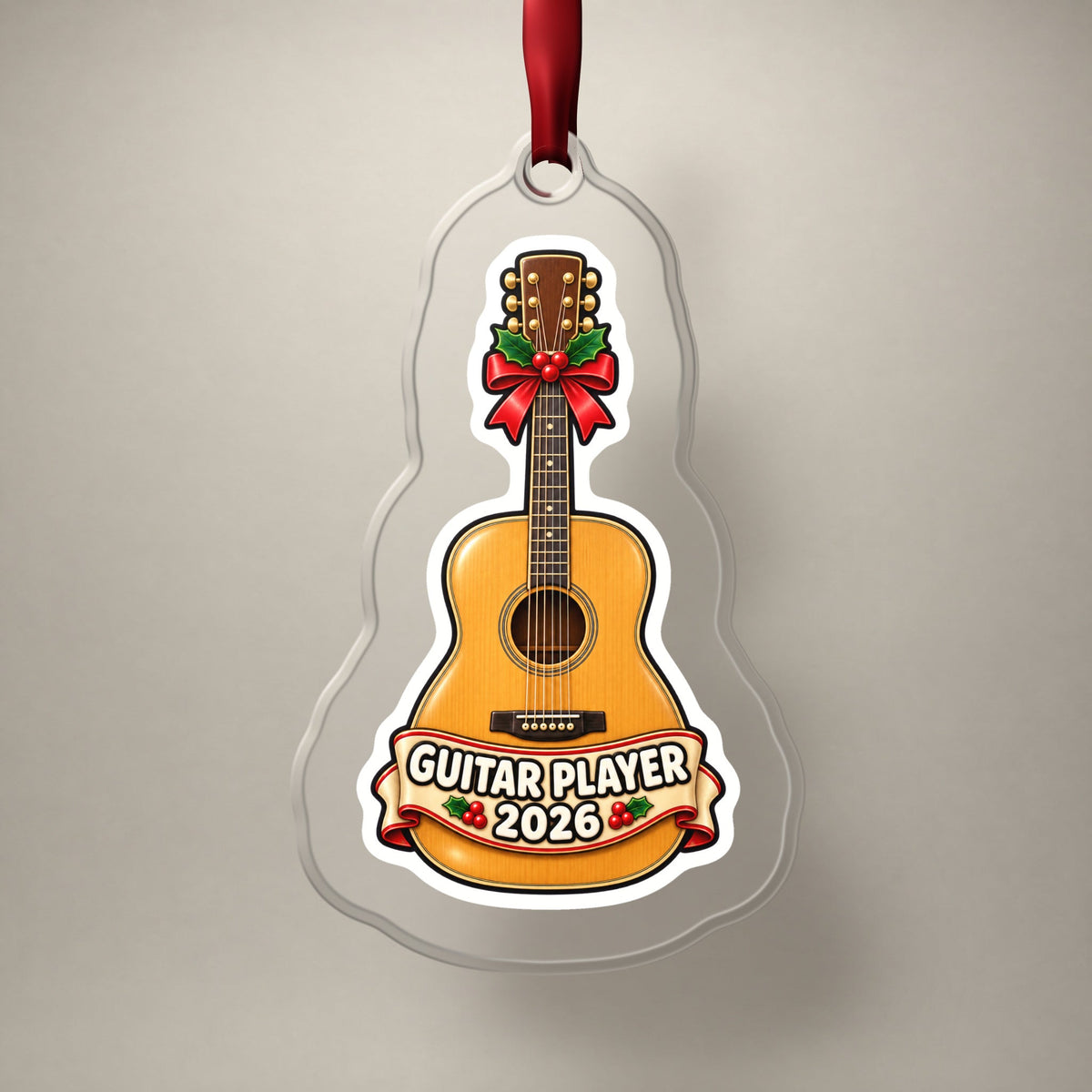 Guitar Player 2026 Christmas Ornament